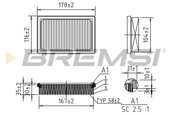Luftfilter BREMSI FA0561