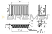 Luftfilter BREMSI FA0561