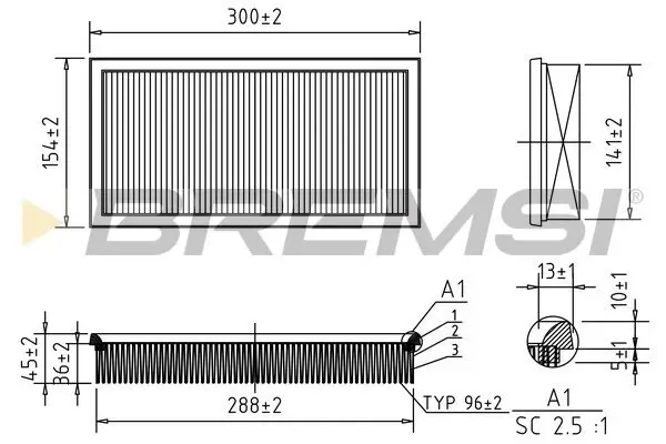 Luftfilter BREMSI FA0574