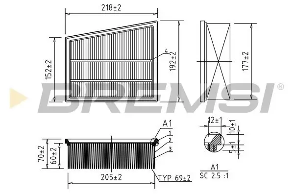 Luftfilter BREMSI FA0586