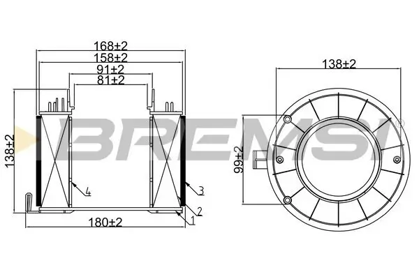 Luftfilter BREMSI FA0592