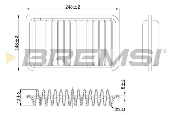 Luftfilter BREMSI FA0602