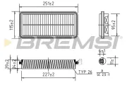 Luftfilter BREMSI FA0609