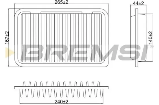 Luftfilter BREMSI FA0629 Bild Luftfilter BREMSI FA0629