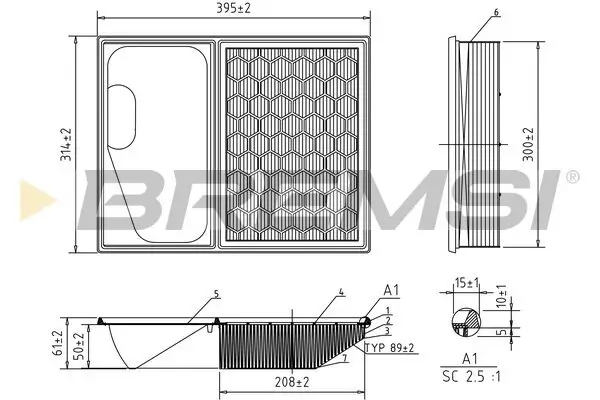 Luftfilter BREMSI FA0641