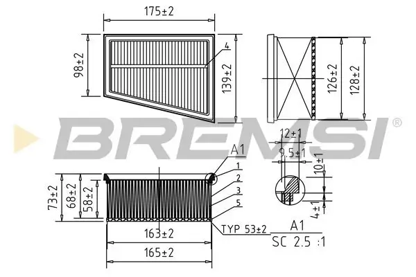 Luftfilter BREMSI FA0644
