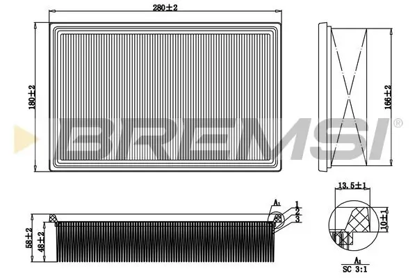 Luftfilter BREMSI FA0648