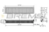 Luftfilter BREMSI FA1020