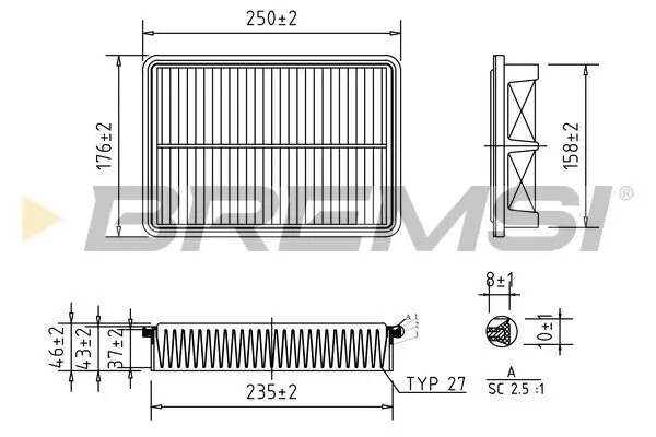 Luftfilter BREMSI FA1022
