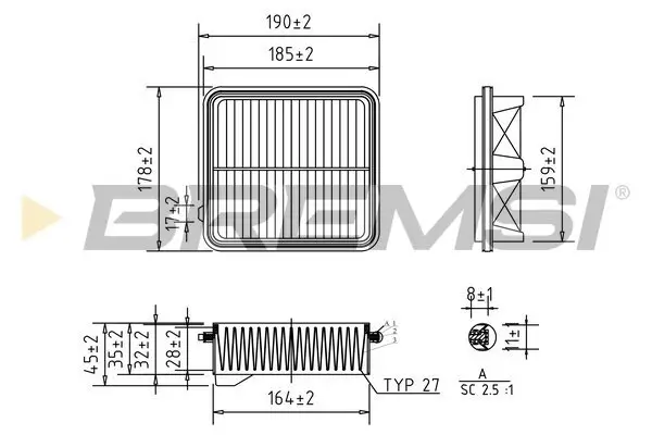 Luftfilter BREMSI FA1034