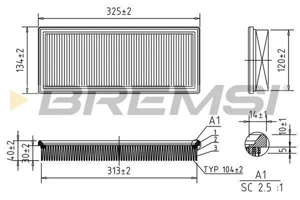 Luftfilter BREMSI FA1046