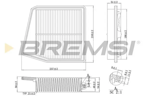 Luftfilter BREMSI FA1047