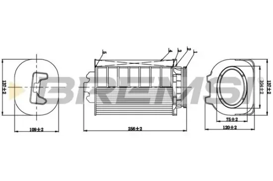 Luftfilter BREMSI FA1063 Bild Luftfilter BREMSI FA1063