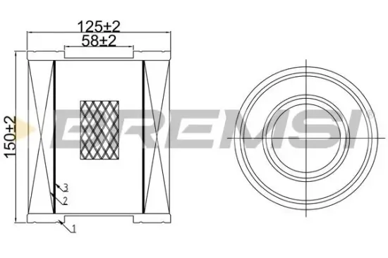 Luftfilter BREMSI FA1071 Bild Luftfilter BREMSI FA1071
