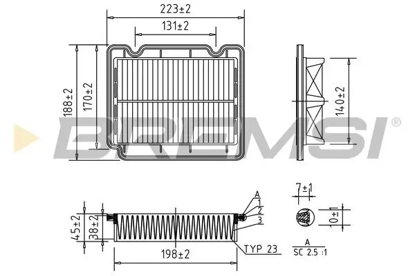 Luftfilter BREMSI FA1072