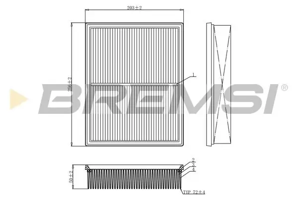 Luftfilter BREMSI FA1081