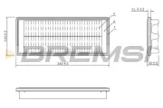 Luftfilter BREMSI FA1087