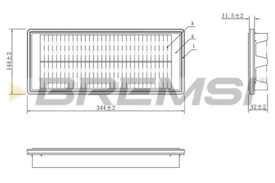 Luftfilter BREMSI FA1087 Bild Luftfilter BREMSI FA1087