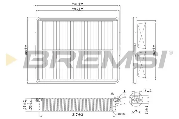 Luftfilter BREMSI FA1090