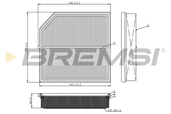 Luftfilter BREMSI FA1096