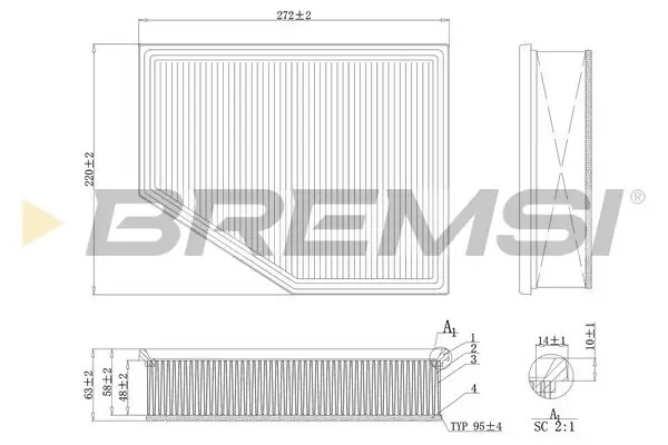 Luftfilter BREMSI FA1098