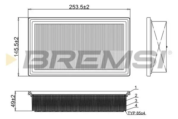Luftfilter BREMSI FA1102
