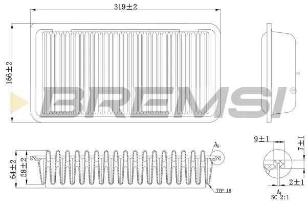 Luftfilter BREMSI FA1110