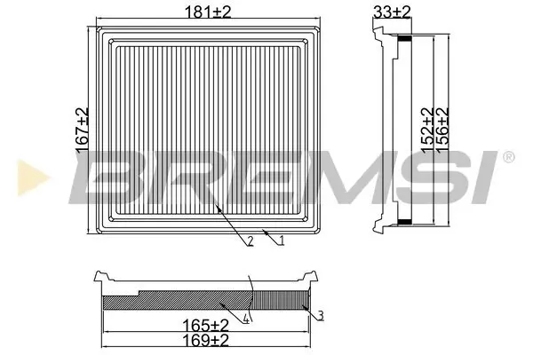 Luftfilter BREMSI FA1116
