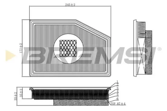 Luftfilter BREMSI FA1117 Bild Luftfilter BREMSI FA1117