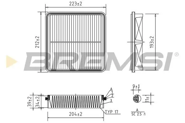 Luftfilter BREMSI FA1118