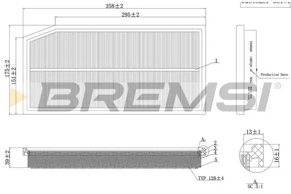 Luftfilter BREMSI FA1124