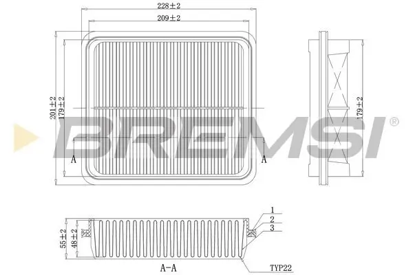 Luftfilter BREMSI FA1146