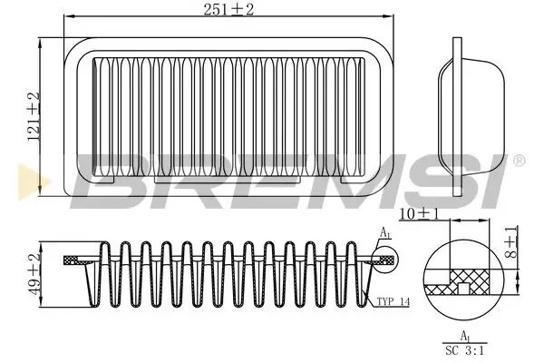 Luftfilter BREMSI FA1147
