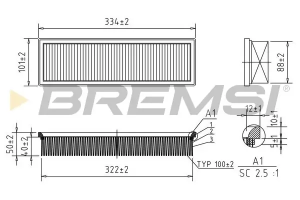Luftfilter BREMSI FA1159