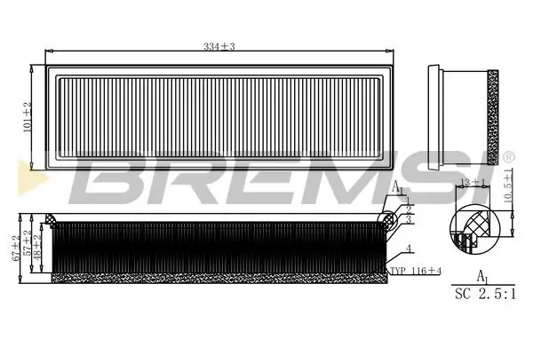 Luftfilter BREMSI FA1160