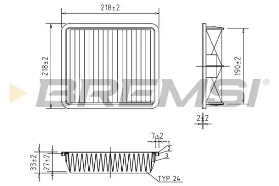 Luftfilter BREMSI FA1170 Bild Luftfilter BREMSI FA1170