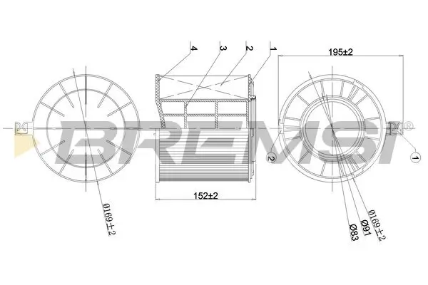 Luftfilter BREMSI FA1173