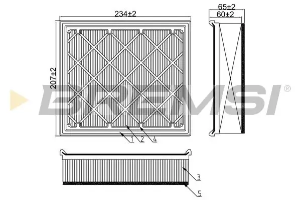 Luftfilter BREMSI FA1182