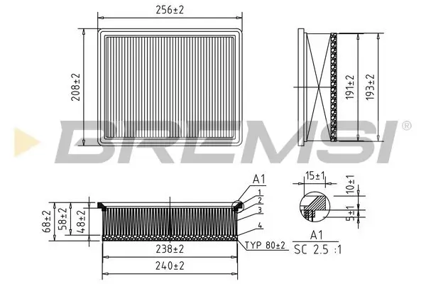 Luftfilter BREMSI FA1194