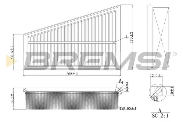 Luftfilter BREMSI FA1197