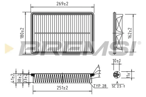 Luftfilter BREMSI FA1199