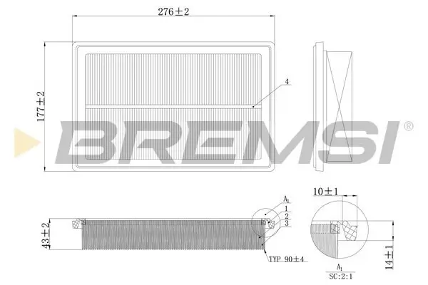 Luftfilter BREMSI FA1206