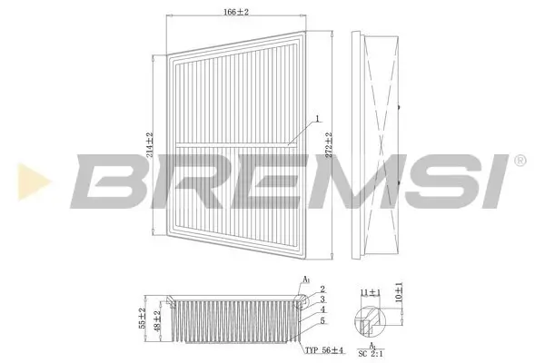 Luftfilter BREMSI FA1208