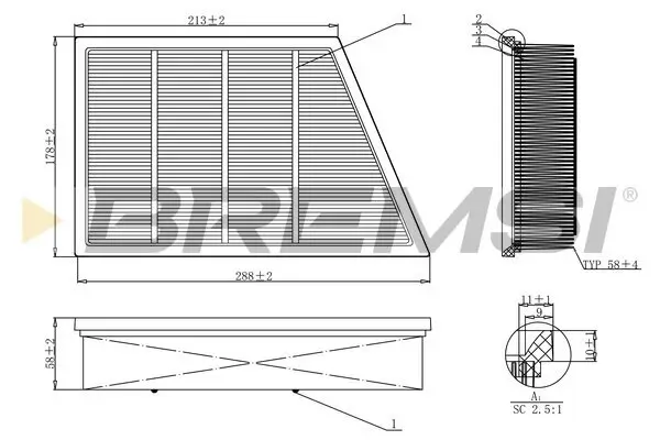 Luftfilter BREMSI FA1210