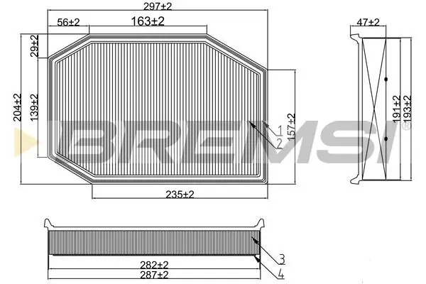 Luftfilter BREMSI FA1217