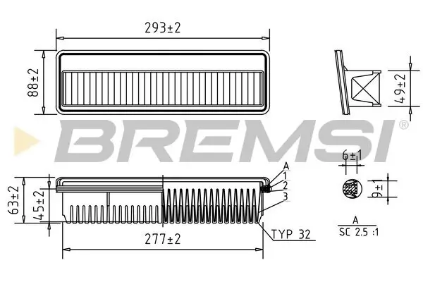 Luftfilter BREMSI FA1218
