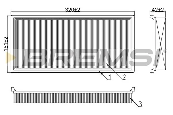 Luftfilter BREMSI FA1232