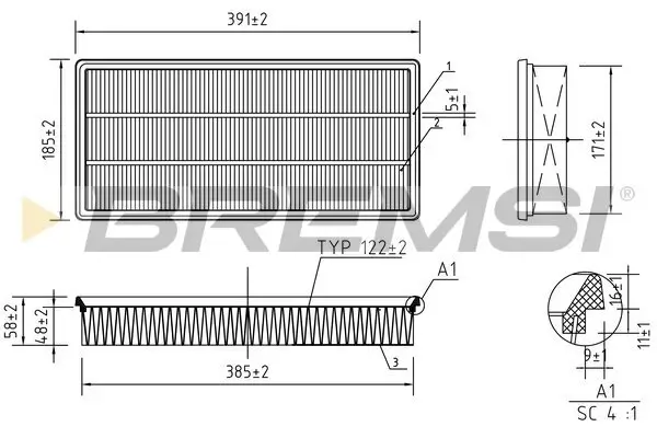 Luftfilter BREMSI FA1239