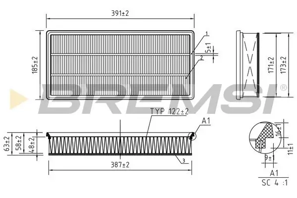 Luftfilter BREMSI FA1240
