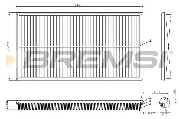 Luftfilter BREMSI FA1244